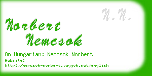 norbert nemcsok business card